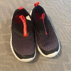 Kids Slip-On Water Shoes - Black with Red Accents
